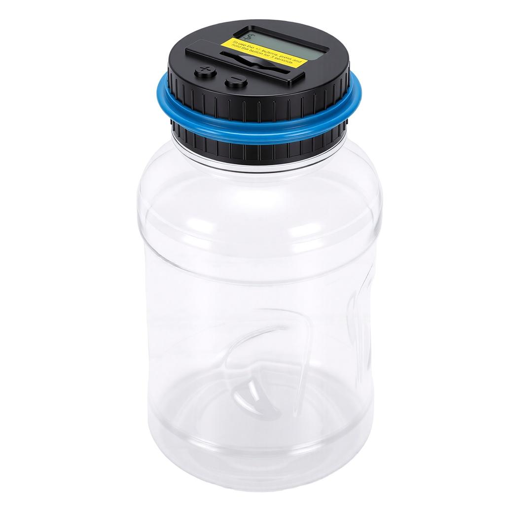 Piggy Bank Creative 1.8L Capacity Plastic LCD Display Screen Digital Money Jar with Counter for Gift
