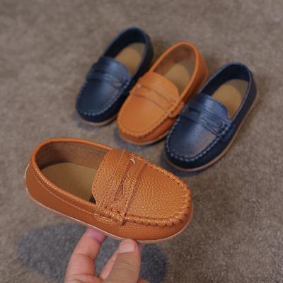 Mädchen DouDou - Bequeme Lederschuhe mit weicher Sohle, einteilige Schlupfschuhe, Jungenschuhe