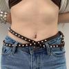Punk Style Leather Rivet Belt for Women – American Retro Fashion Trend Waist Chain