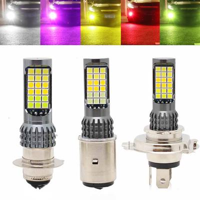 H4 BA20D Motorcycle LED Headlight Three Colors Motorcycle Scooter Light 36smd Super Bright Light Lamp Moto DRL Lights Aluminium Alloy