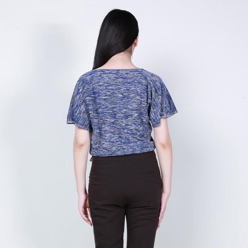 Anlom Women's Summer Short Sleeve Round Neck Knit Top