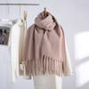Korean version of imitation cashmere plaid scarf women's autumn and winter thickened warm scarf student versatile scarf live broadcast explosion