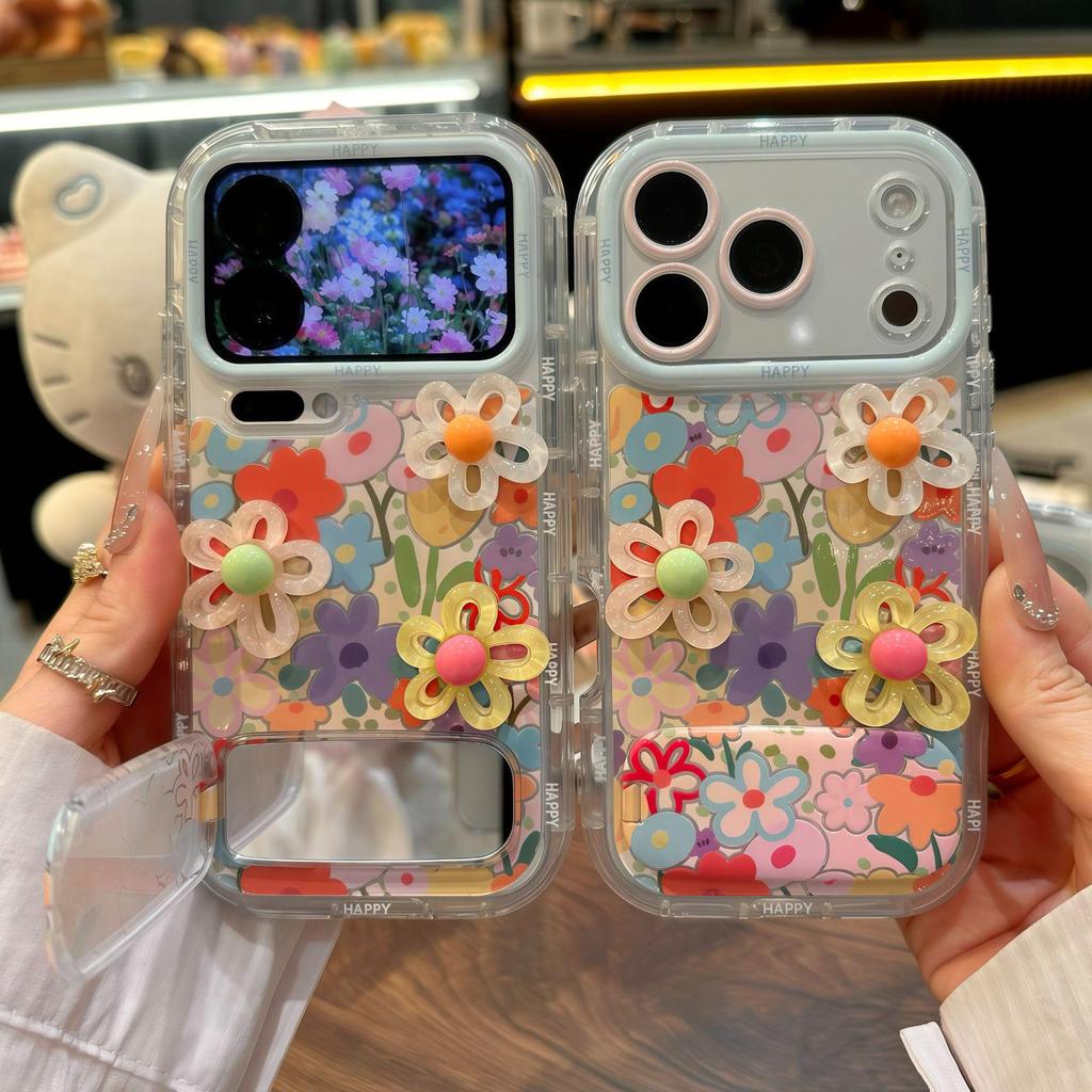 Full-Screen Floral Case for iPhone 14 PLUS, 15, 16 Pro, and 17 Promax