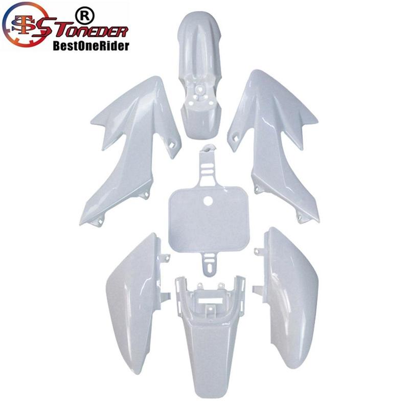STONEDER White Fairing Plastic Fender Kit For 50cc -  110cc 125cc 140cc 150cc 160cc CRF50 XR50  Pitsterpro Braaap SDG GPX DHZ