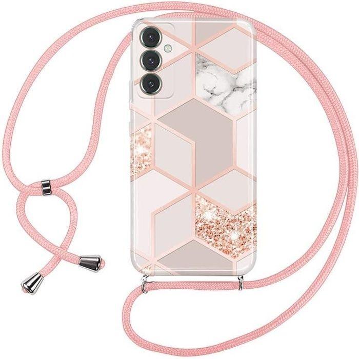 Coque de protection - Booling - pour Samsung Galaxy A54 5G - Antichoc - Anti-Rayures - Motif Marbre Rose