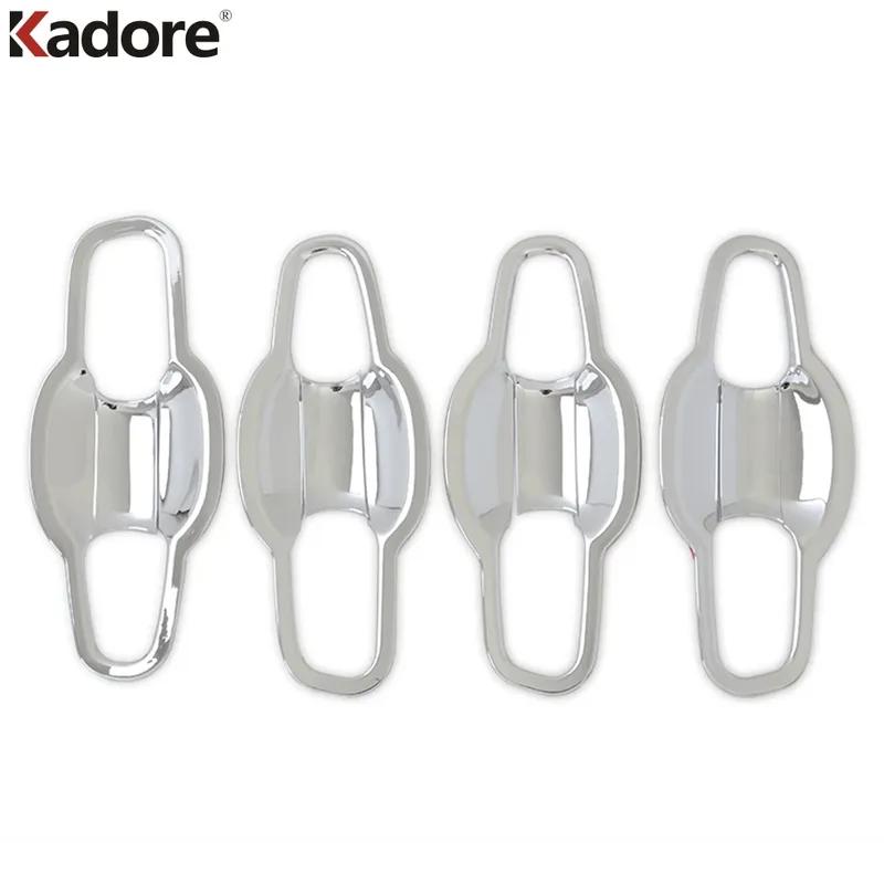 Side Door Handle Bowl Cover Trim For Honda Accord 2018 Chrome Car Door Handles Cup Frame Trims Accessories