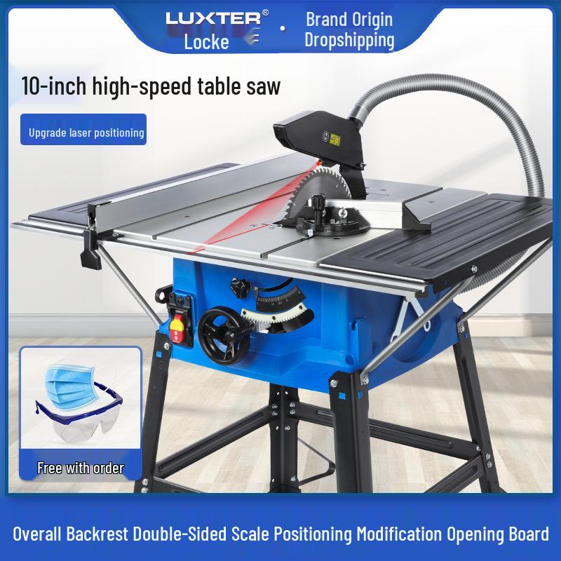 

Luxter 10 Woodworking Table Saw, High-Power Tabletop DIY Cutter, Bevel-Cuttable Wood and Aluminum Saw. New Table Saw Standard