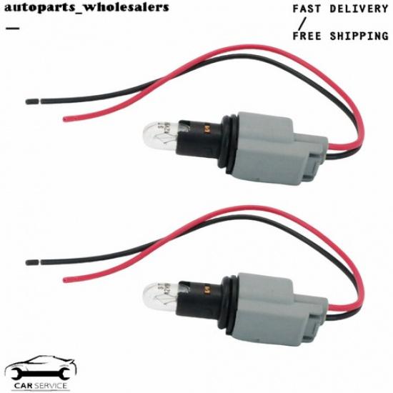 2Pcs Front Flasher Marker Lamp Socket Bulb Plug Fit Ford Mustang 5.0L 2005-