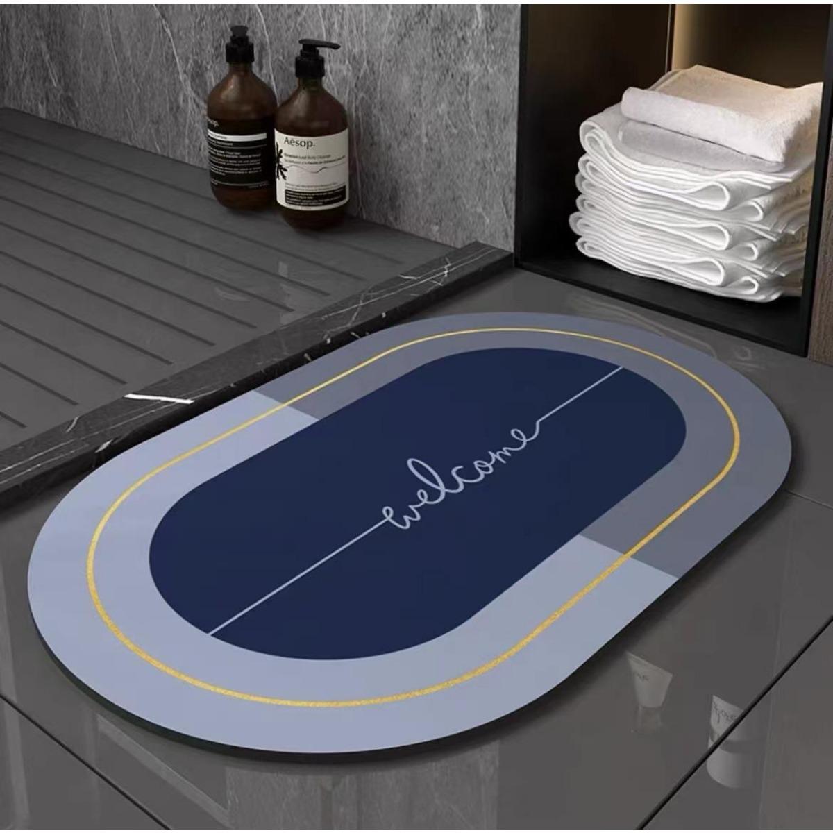 

Простой коврик для диатомовой грязи, впитывающий нескользящий коврик для туалета, грязный быстросохнущий коврик для ванной комнаты 40 * 60Cm (diatom mud)