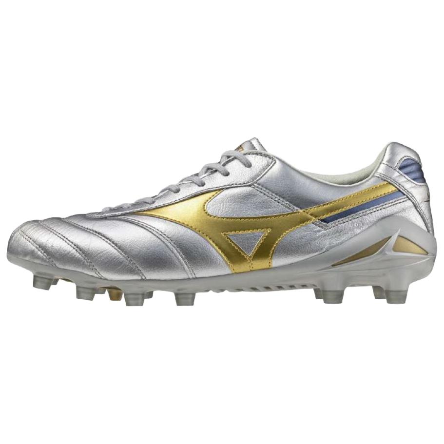 Mizuno Morelia DNA Japan Měkké Pohodlné Protiskluzové Odolné Fotbalové Kopačky Unisex Fotbalové Kopačky Stříbrné P1GA251004
