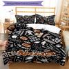 3pcs Custom Name American Football Bedding Set Duvet Cover Closure Includes 1 Duvet Cover & 2 Pillowcases, Soft and Comfortable for All Seasons.