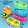 Seven-Day Pill Organizer: Morning, Noon, Night Portable Capsule Case with Large Capacity