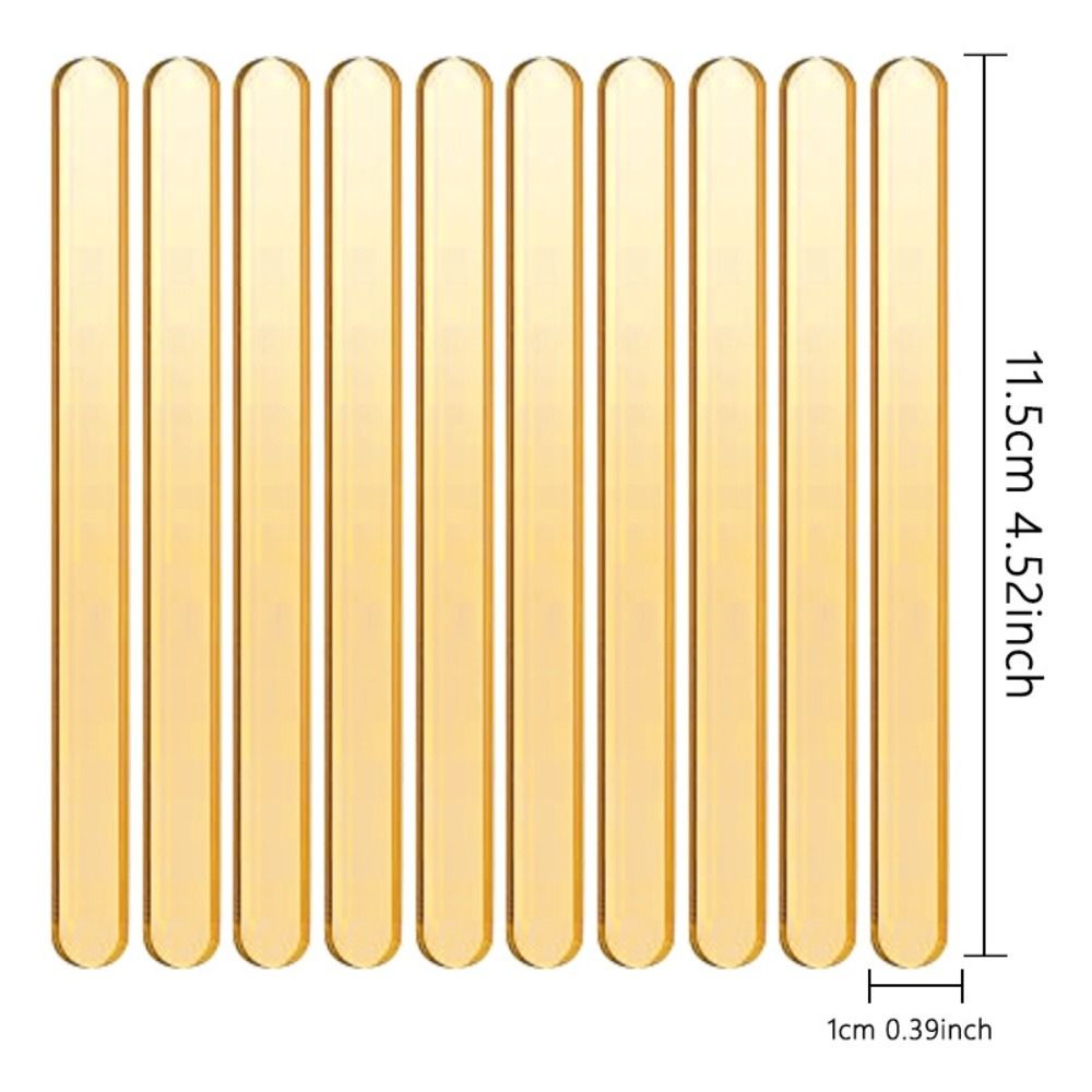 20Pcs DIY Crafts Reusable Ice Cream Sticks Summer Ice Cream Bars Rose Gold Acrylic Popsicle Sticks