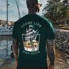Men's Summer Loose Size Polyester 3D Print Weird Pattern Casual Comfortable Breathable Elastic Short Sleeve T-shirt Top Popular