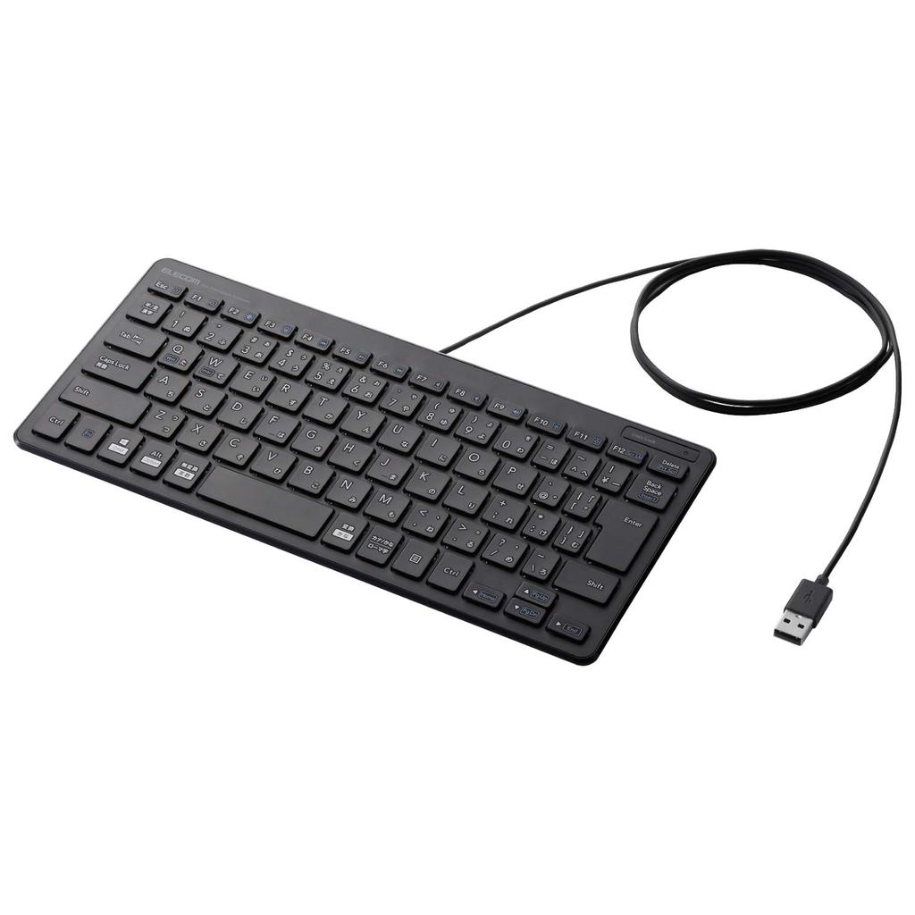 Elecom Keyboard Wired Pantograph Mini Keyboard Black TK-FCP096BK