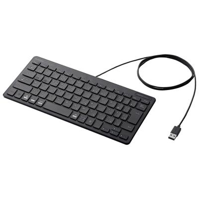Elecom Tastatur Kabelgebundene Pantograph Mini-Tastatur Schwarz TK-FCP096BK