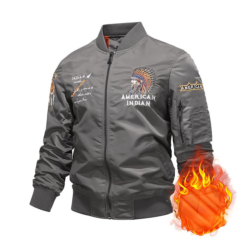 Frühling und Herbst Neue Jacke Herren Schwerindustrie Bestickte Baseballjacke Übergröße Jacke