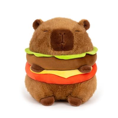 Cute Doll Capybara Stuffed Animals Hamburger Toy Soft Comfortable Capybara Doll Early Education Toddlers Toy