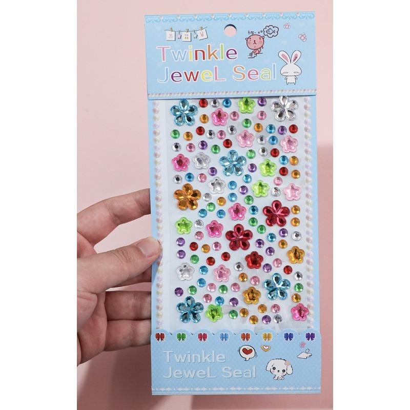 Large Love Diamond Sticker Ins 3D Korean Diamond Decorative Handbook Sticker