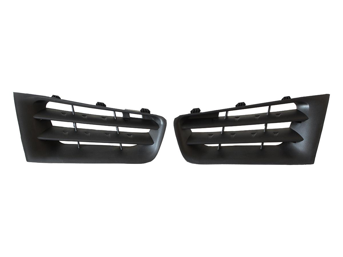 Renault Megane II FL 06-08 Voorbumper Roosters Links & Rechts Set zwart