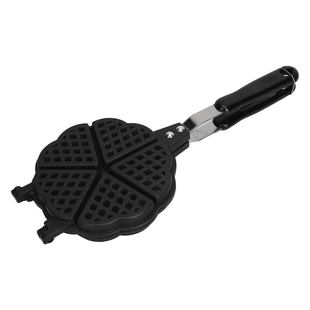 5.9in Waffle Maker Pan Aluminum Alloy Plastic Easy To Clean Mini Waffle Maker for Waffles Sandwich