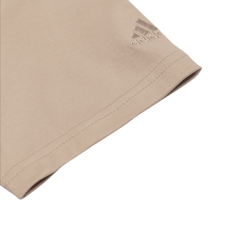Adidas Letter Applique Round Neck Short Sleeve T-Shirt Women Tops Brown HZ9001