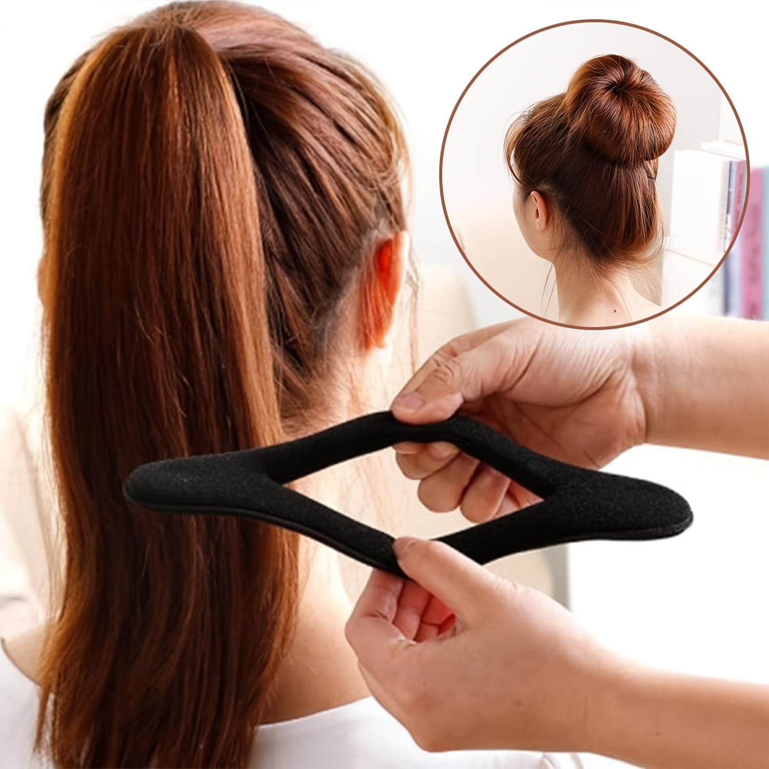 

3PCS Hair Bun Maker Set Donut Sponge Twist Styling Tool Hair Curler Clips for Weddings Travel Daily Gift серый