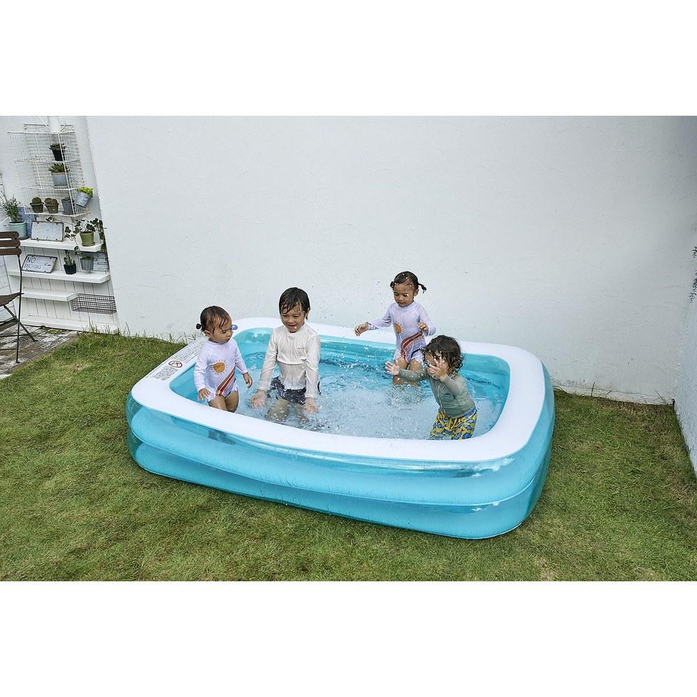 JILONG Giant Rectangular Pool JL-697866 228cm Inflated Size Water Drain Valve Included