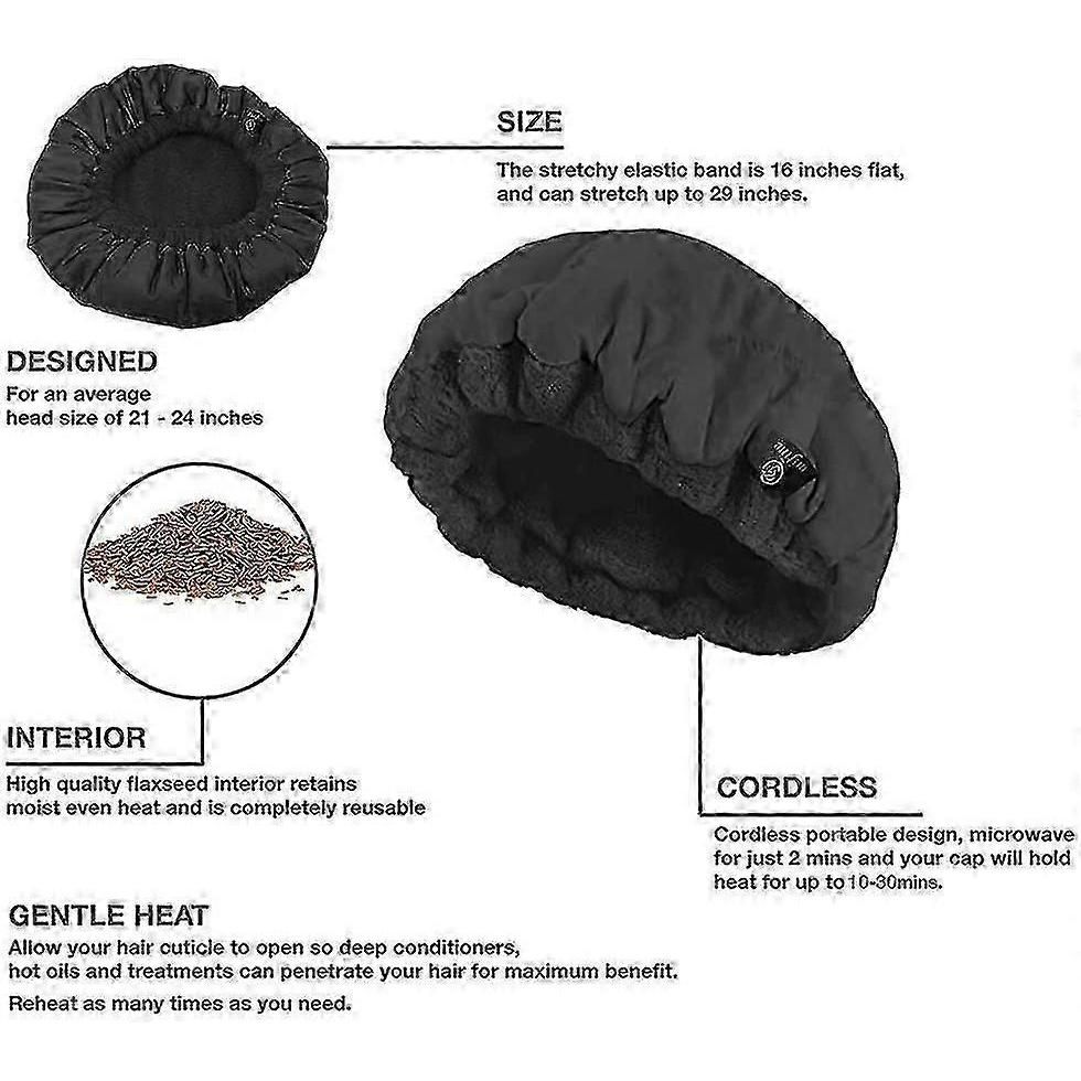 Deep Conditioning Thermal Cap For Hair Care With 10 Disposable Shower Caps