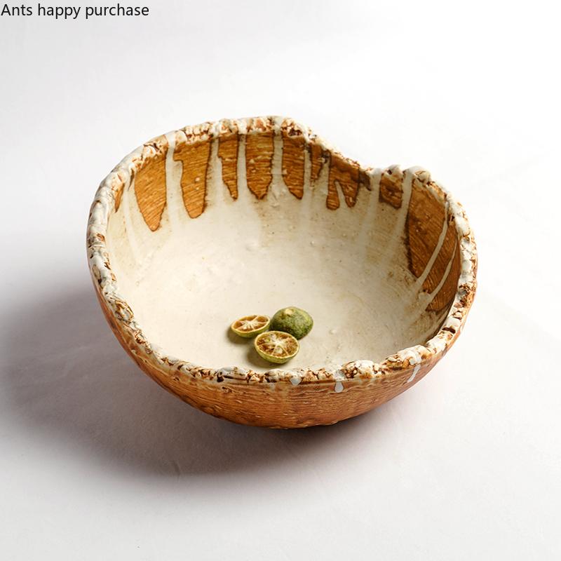 Ceramic Plates Irregular Dinner Plate Western Steak Plates Fruit Salad Bowl Dessert Plate Soup Bowl Sushi Dish Hotel Tableware