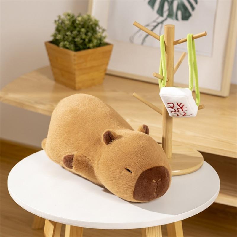 Capybara Plush Pillow Cute Stuffed Animals Toy Capibara Plush Keychain Pendant Kapibala Soft Doll Home Decor Christmas Gift