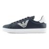 Emporio Armani Leather Low-Top Lace-Up Fashion Sneakers Men sneakers Blue X4X554XF66300120