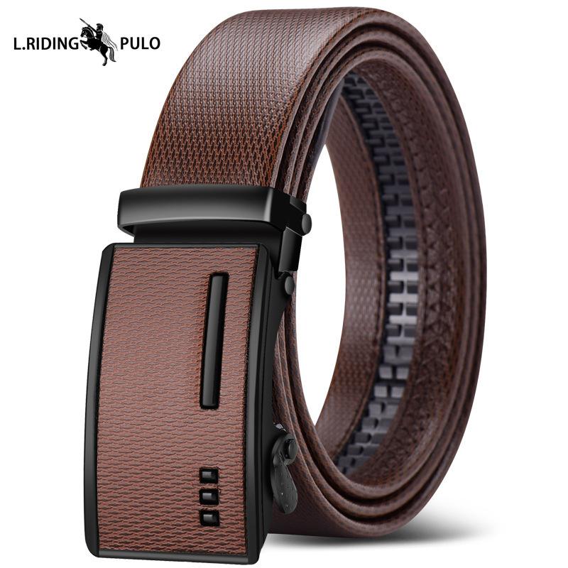 

Мужской кожаный ремень Высококачественная автоматическая пряжка Универсальный простой ремень 120cm