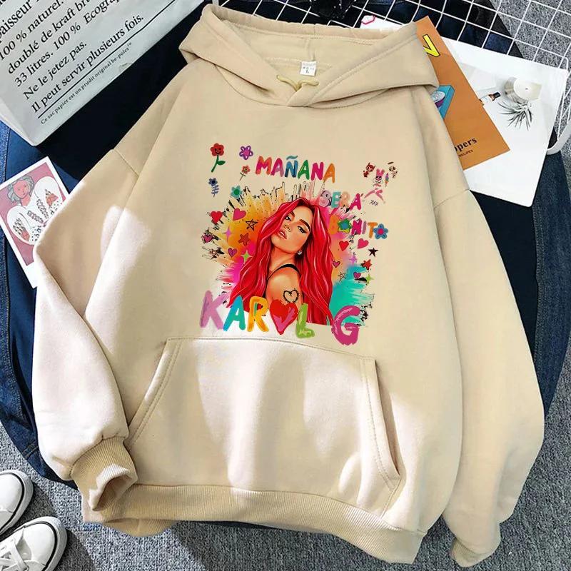 Mañana Será Bonito Hoodie Karol G Mañana Será Bonito Grafik Damen Bichota Warmes Sweatshirt