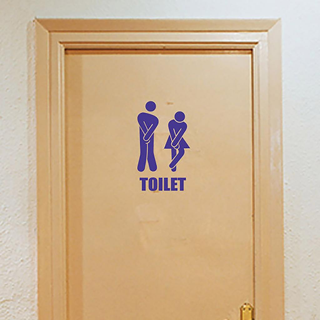 Durability Self Adhesive Toilet Sign Man & Woman Toilet WC Sticker for Bathroom Door Wall Stylish and Easy To Install