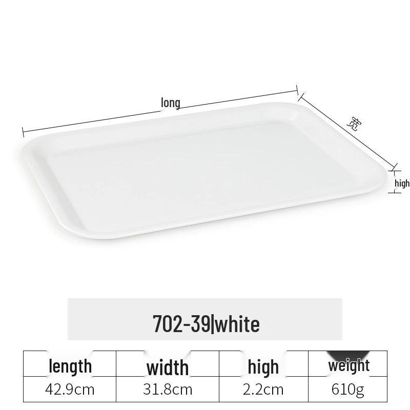 Melamine Rectangular Serving Tray for Cups, Bread, and Cake