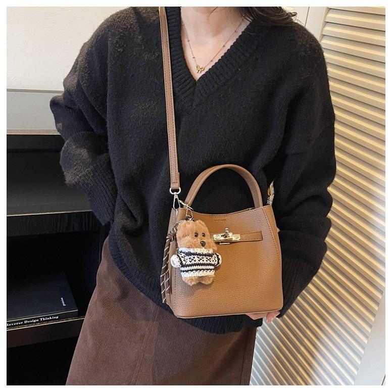 IELGY Ladies Messenger Bag Retro Fashion All-Match Portable Bucket Bag