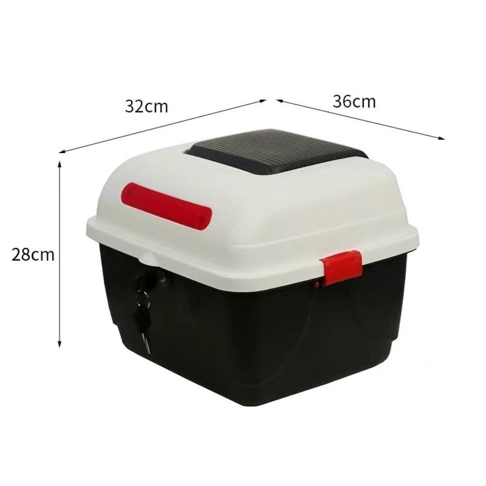 Plastic Motorcycle Rear Top Box Lockable Electric Scooter Toolbox Storage Case  Motorcycle