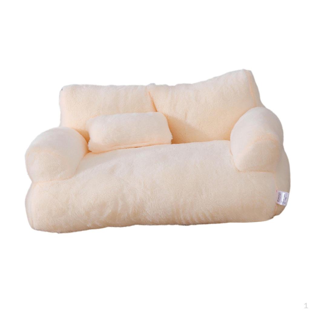 Cat Sofa Couch Pet Kennel Nonskid Bottom Bed Comfortable Mini Dog Beds for