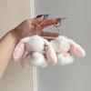 Vintage Bunny Plush Keychain - Adorable Bag Charm & Schoolbag Accessory