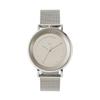 KLON Solar Wristwatch Unisex 38mm Slim Lightweight Eco No Battery Replacement Silver Mesh Style