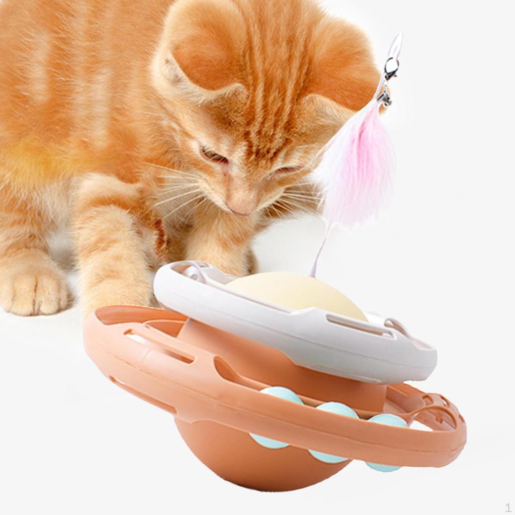Degree Cat Tumbler Toy Teaser Toys Turntable Teasing Feather