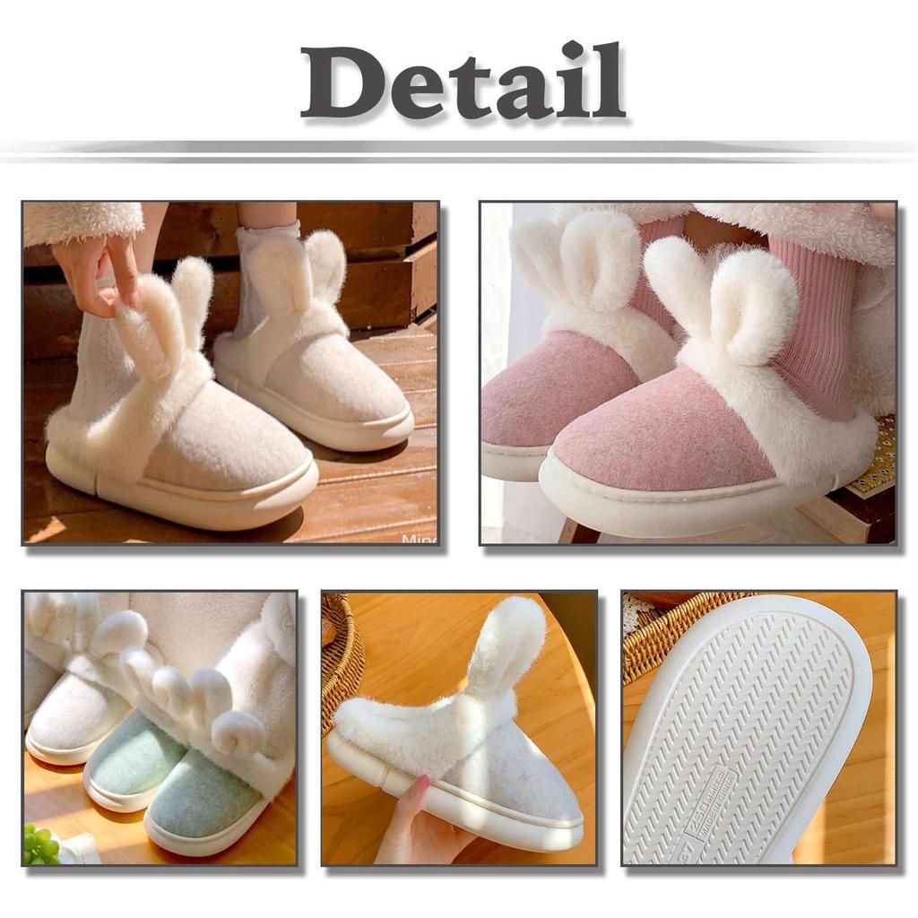 White Fang Fluffy Cotton One Size Fits RS021 Slippers, All, Comfortable, Cute, Women's, (Pink)