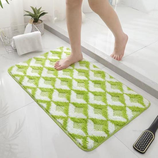 Jacquard Bathroom Rug Plush Fluffy Bath Mat