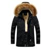 Winter Medium and Long Men's Hooded Cotton Clothes Casual Fashion Outdoor Velvet Thickened Men's Clothing