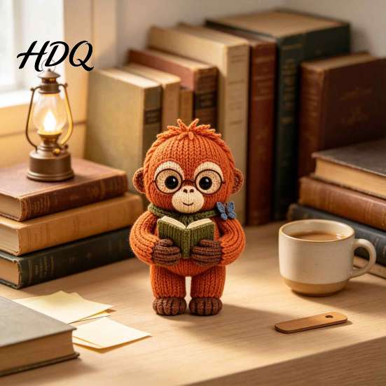 Charming Collectible Doll Handmade Knitted for Kids Soft Crochet Forest Animal Plush Toy Healing Gift Friends Cute Hand Woven Stuffed Doll,