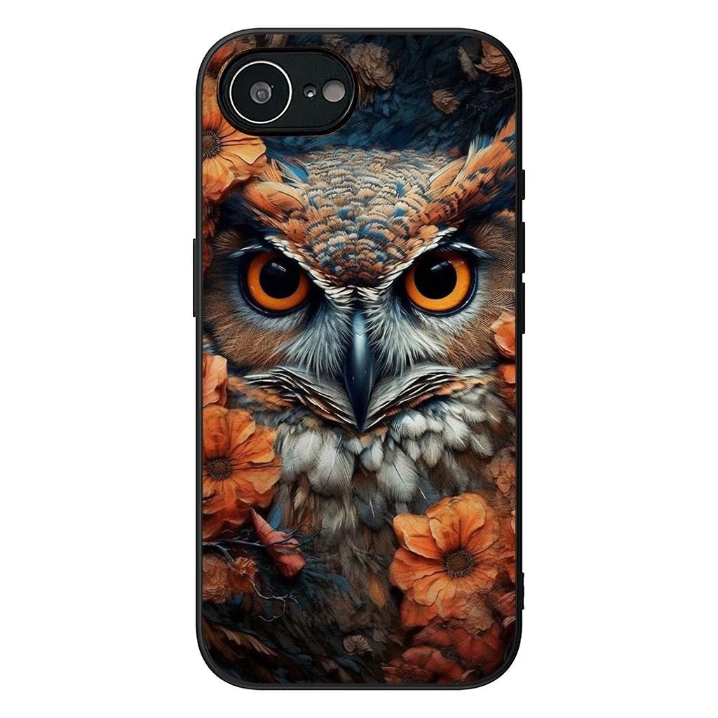 

Cover for Apple iPhone 17 16 11 Pro XS Max XR 6 7 8 Plus 16E SE 2020 Air 5 SE2 Phone Case Cartoon Art Owl iPhone17 Pro