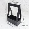 5Pcs Holiday Gift Elegant Design Double Sided Convenient Kraft Paper Portable Wrapping Box Water Proof Flower Basket