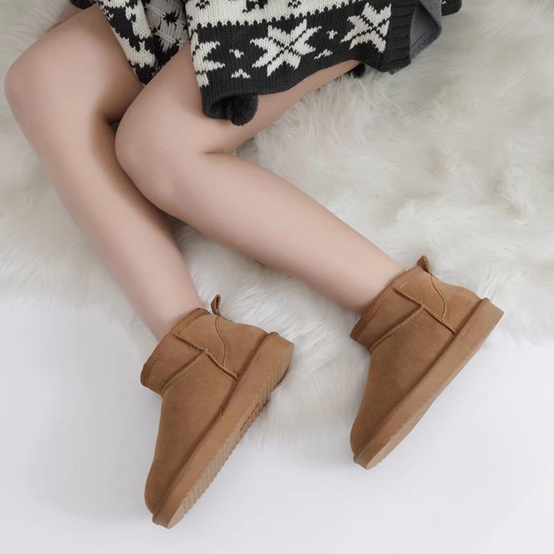 Mini Snow Boots Women's New Winter Velvet Warm Non-slip Short Tube One Pedal Bread Cotton Shoes Student Tide