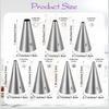 7 PCS Cake Decorating Tips, Round Hole Cake Piping Tips Set, Stainless Steel Vintage Piping Nozzles, Cake Frosting Tools Russian Pastry Icing